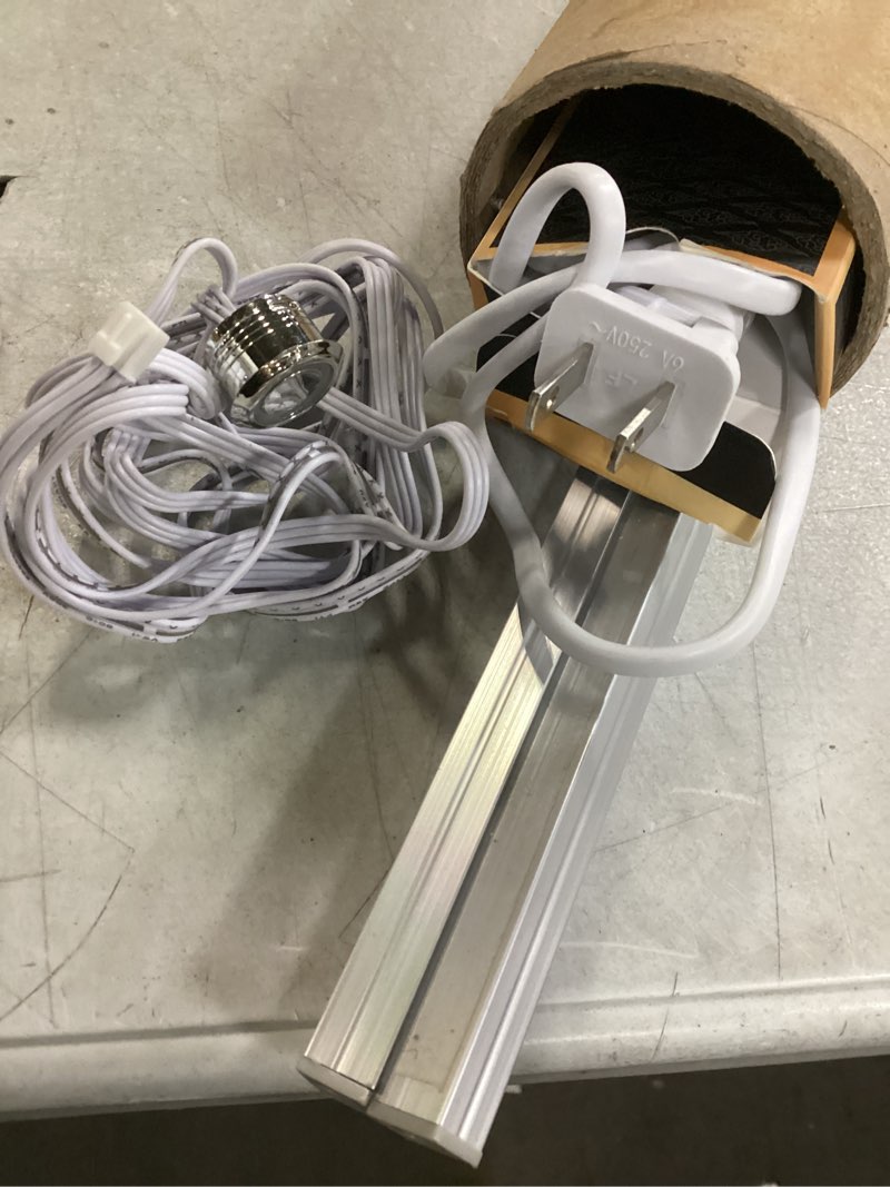 Condition photo showing Good Condition for LED Recessed Lighting for Slat Wall Panels - 6PCS Self-Adhesive Dimmable LED Light Strips, 3000K Warm White with Touch Control, for Wood Wall Panels, Stairs, Headboard, Under Cabinet Decor