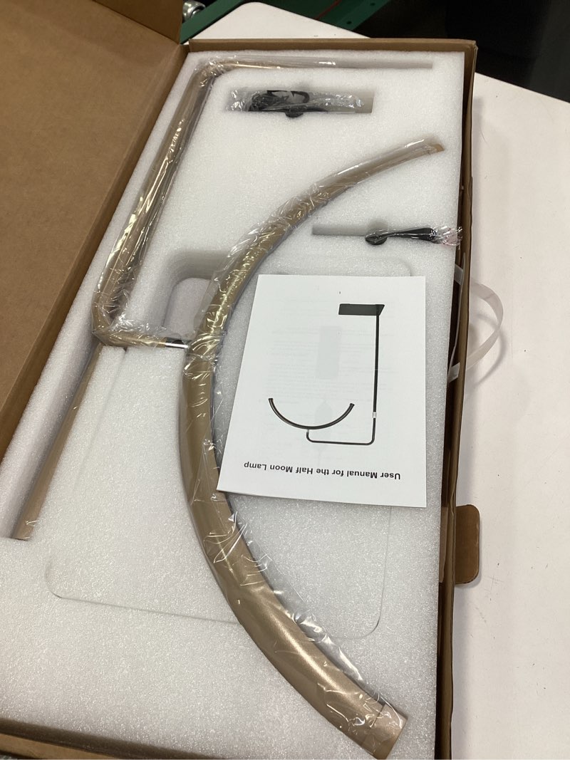 Condition photo showing New/Like New for Half Moon Light - 22 inch LED Lash Lamp for Eyelash Extensions for Tattoo Artists, Nail Tech, Esthetician - Cool, Warm Lamp with Adjustable Brightness & Height (Gold)