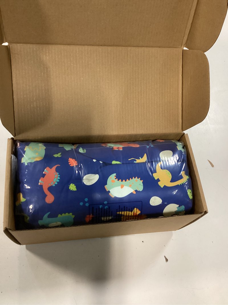 Condition photo showing New/Like New for toddler pillow with pillowcase, 13x18 my little dreamy pillow (happy dino) | kids travel bed pillow for sleep, organic cotton small pillowcase, soft, breathable, machine washable, toddlers 2-5 years old
