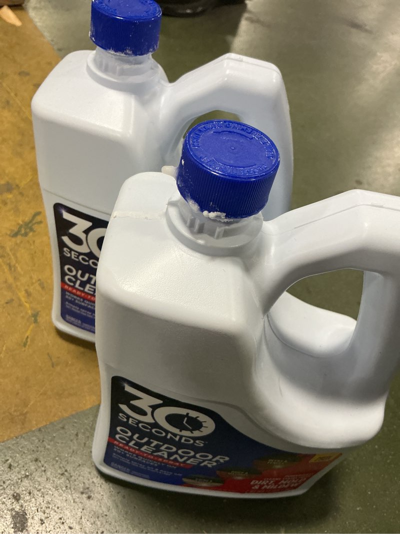 Condition photo showing As Is for 2) 30 SECONDS Outdoor Cleaner Algae Mold Mildew 64 oz each