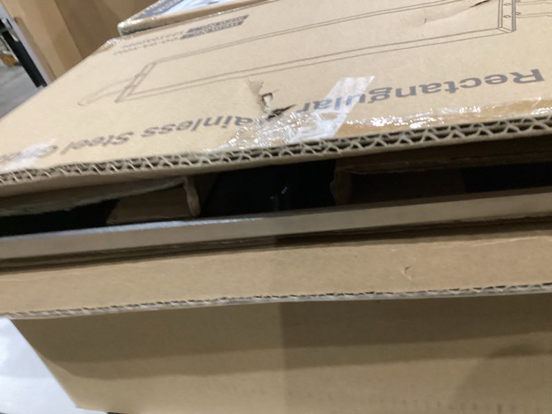 Condition photo showing Good Condition for Stainless Steel Double Griddle for Gas or Electric Double Burner Cooktop, 18'' x 11.5'' Non-Stick Stove Top Flat Griddle Grill Pan Skillet for Indoor Medium or Low Heat Dual Burner Stove