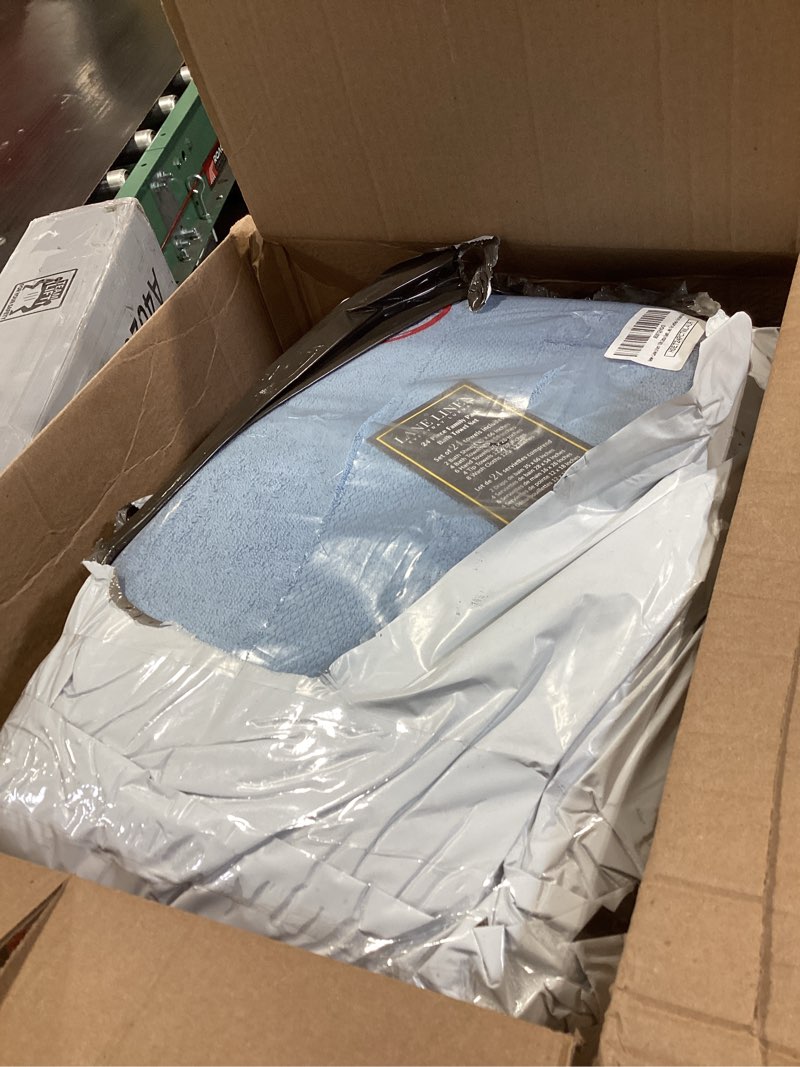 Condition photo showing Good Condition for lane linen 100% cotton bath towels set - 24 pcs - durable, quick dry, super soft & highly absorbent - 4 bath, 4 fingertip, 6 hand towels, 8 washcloths, 2 bath sheets - perfect family set - cool grey 24 piece family towel set 01: cool grey