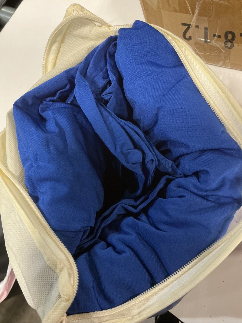 Condition photo showing Good Condition for 2 packs royal blue spandex tablecloths for 4 foot rectangle tables | wrinkle free 4ft fitted table cover stretch table cloth desk skirt for weddings baby shower birthday party banquet royal blue 48" x 24" (4ft-2 pack)