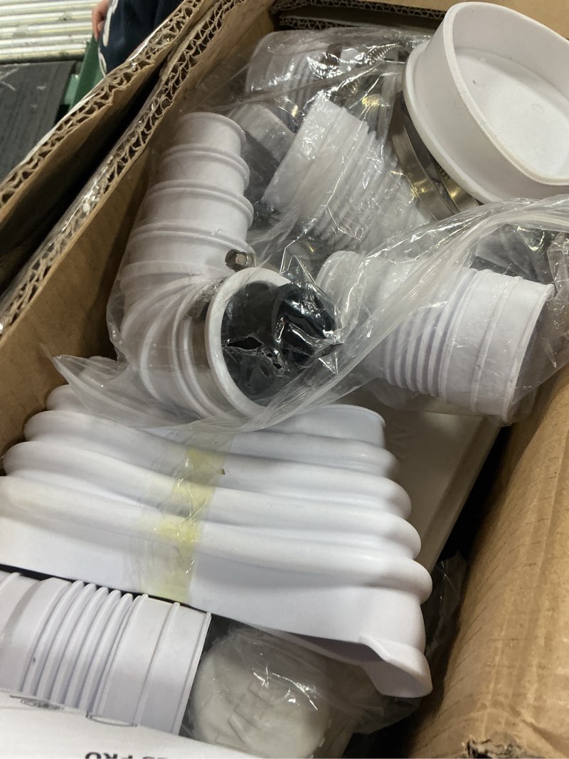 Condition photo showing As Is for 1500W Macerator Pump for Conventional Toilet with A Bottom Outlet Toilet Pump Upflush to 32.8FT 2800GPH Utility Sink Pump 4 Water Inlets 2 Outlets Macerating Toilet System for Toilet Shower Kitchen FLO1200-BGS PRO