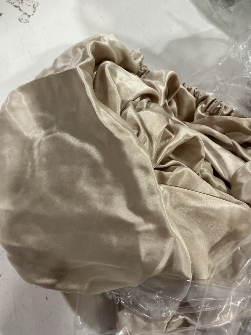 Condition photo showing As Is for thxsilk pure silk fitted crib sheet, organic crib bedding-ultra soft, smooth, 100% top grade mulberry silk, 28" x 52" x 8" (champagne#1)