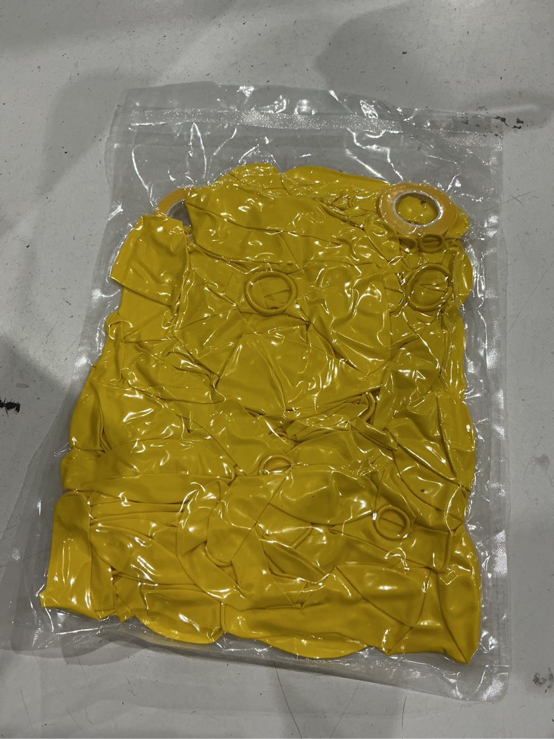 Condition photo showing New/Like New for fotiomrg 110pcs yellow balloon garland arch kit, 18 12 10 5 inch yellow latex balloons different sizes pack for birthday graduation baby shower wedding sunflower bee party decorations