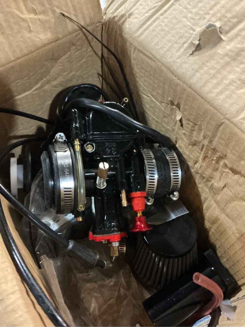 Condition photo showing As Is for pwk 24mm carburetor throttle assembly stage 2 kit replacement for predator 212 224 196cc 6.5hp engine coleman ct200u ct200u-ex bt200x baja mb200 mini bike kt196 go kart parts black