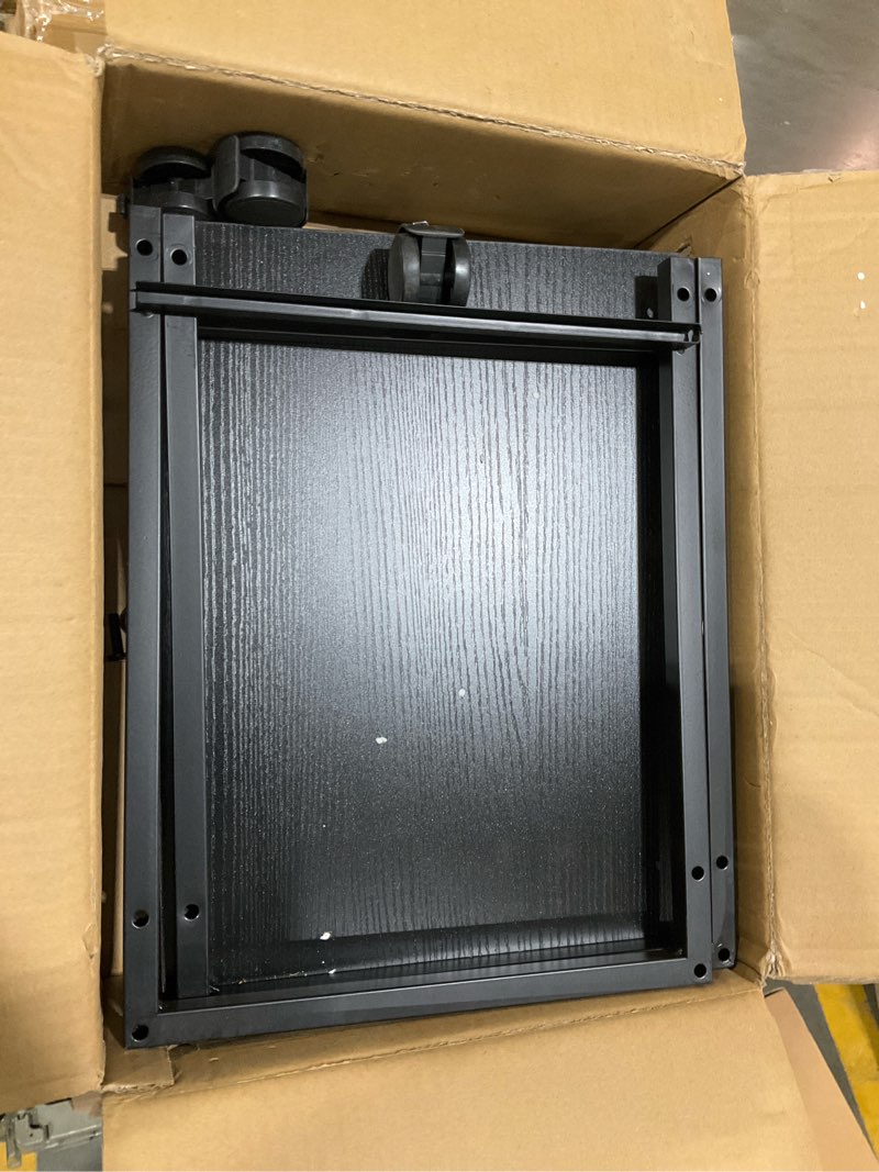 Condition photo showing As Is for jksmart under desk storage, printer stand with drawer, rolling file cabinet with adjustable table top, 2 tier industrial shelf on fixed feet wheels, sofa side table organizer for home, office, black