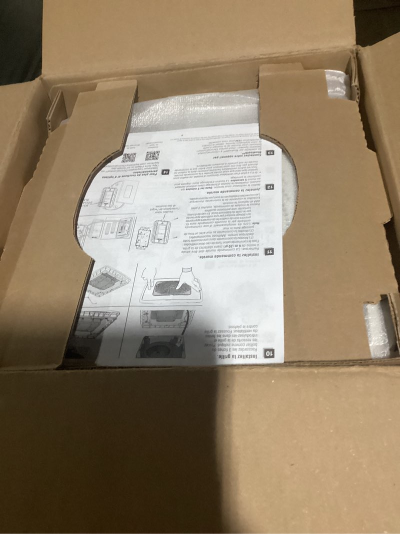 Condition photo showing Good Condition for Broan-NuTone ChromaComfort Bathroom Exhaust Fan with Bluetooth Speaker, Powerful 110CFM/1.5 Sones, 24-color LED Light, SPK110RGBL, Wall Switch Chroma Sensonic