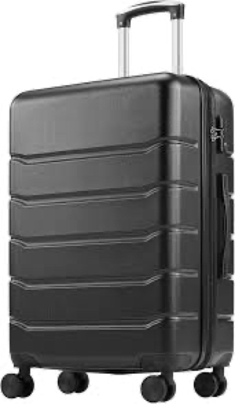 OLIXIS 28 Inch Luggage, Hardside Checked Suitcase with Spinner Wheels, Lightweight ABS Hard Shell Tr