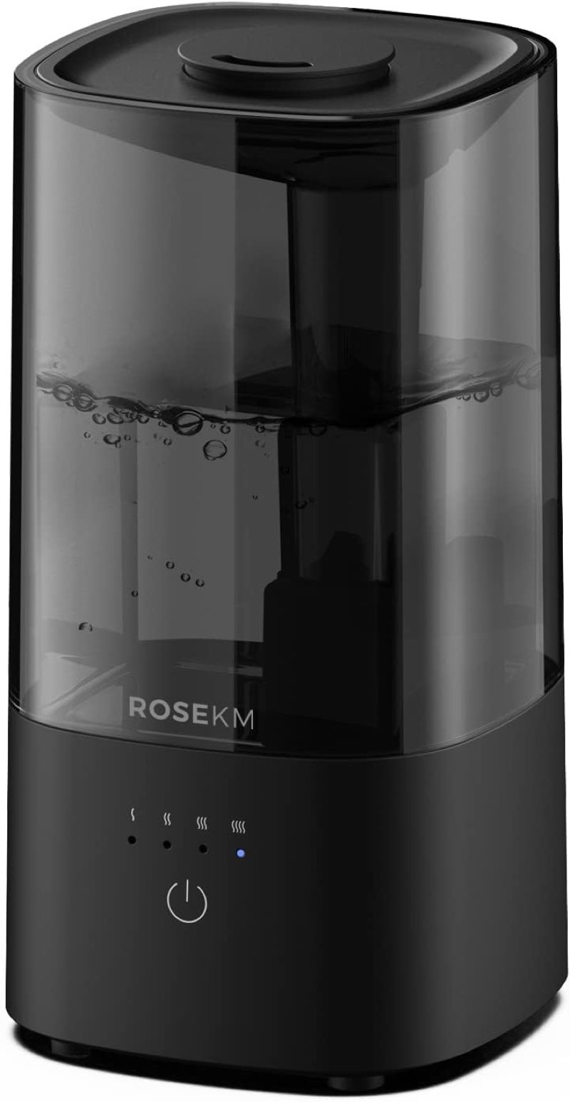 rosekm humidifiers for bedroom, 2.0l cool mist humidifier for home plant and baby nursery, quiet ult
