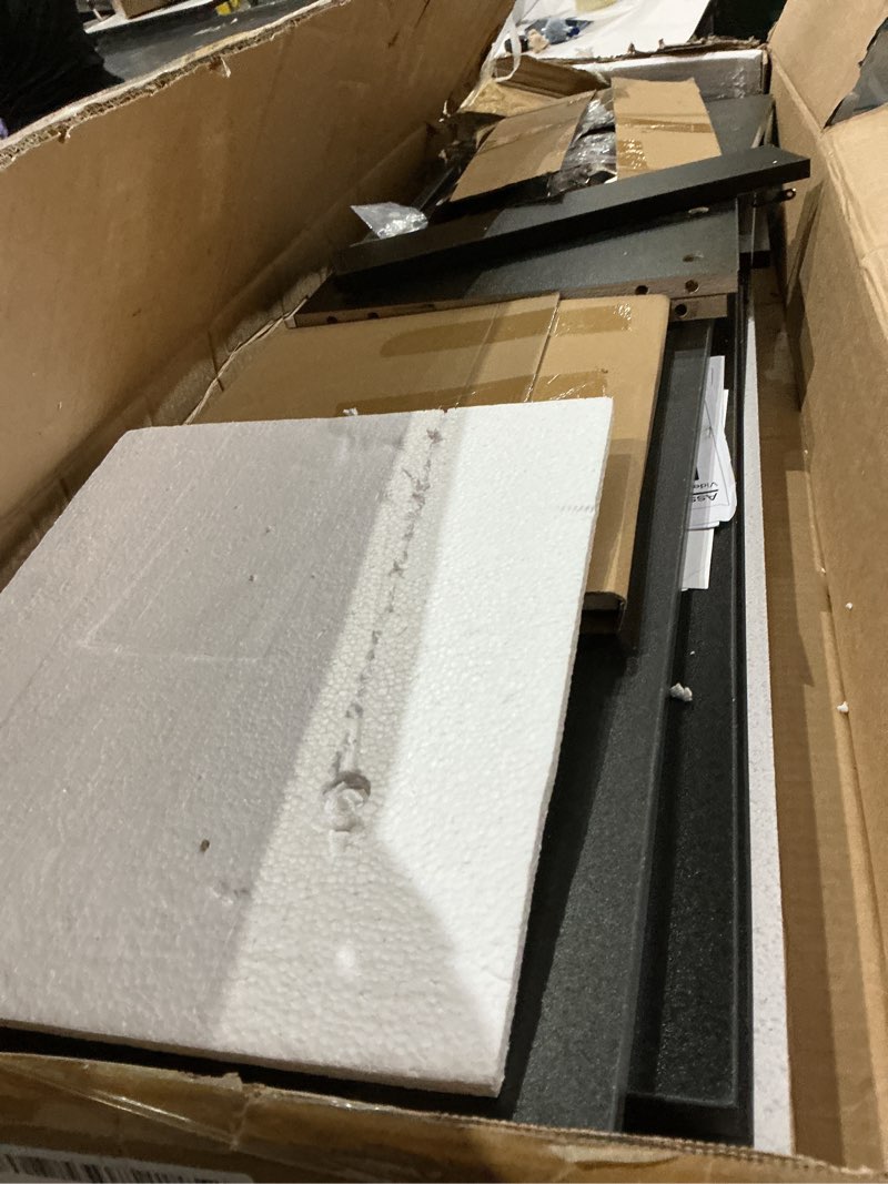 Condition photo showing Good Condition for clikuutory modern lighting 51 inch tv stand with large storage drawer for 32 40 50 55 inch tvs, tv console with 20 color led lights, entertainment center media and open shelf for bedroom, black 51”w×14”d×18”h black