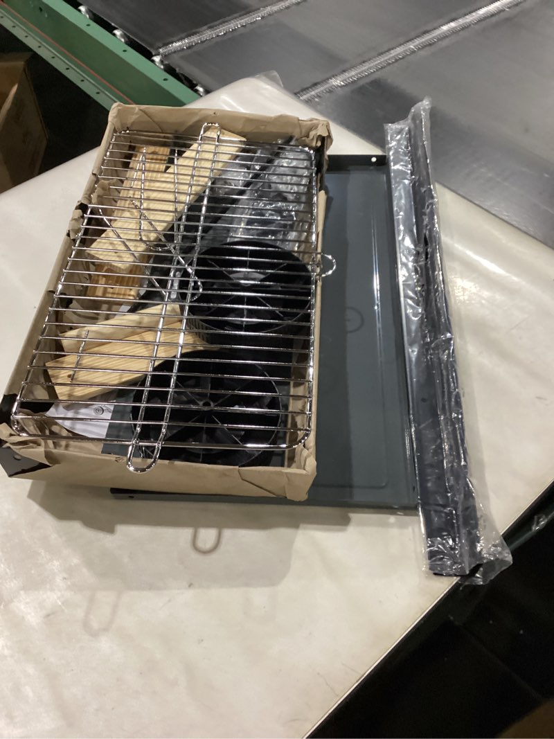 Condition photo showing New/Like New for Portable Charcoal Grill: Charcoal Grill with side wood board - Wheel and Handle for Outdoor Camping