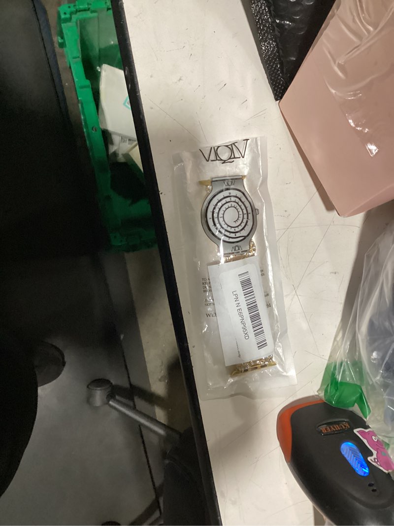 Condition photo showing New/Like New for viqiv bling bands for compatible with apple watch 38/40/42/44/41/45/46/49mm ultra iwatch series 11 10 9 8 7 6 5 4 3 se se2, diamond rhinestone stainless steel metal bracelet wristband strap for women gold 42mm(series 3 2 1) for wrist 5.3''-6.1''