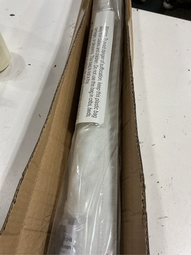 Condition photo showing New/Like New for lazblinds no tools no drill cordless roman shades for windows, blackout thermal insulated uv blocking window blinds, lightweight fabric blinds for indoor windows, 35" w x 60" h, blackout - white white 35" w x 60" h