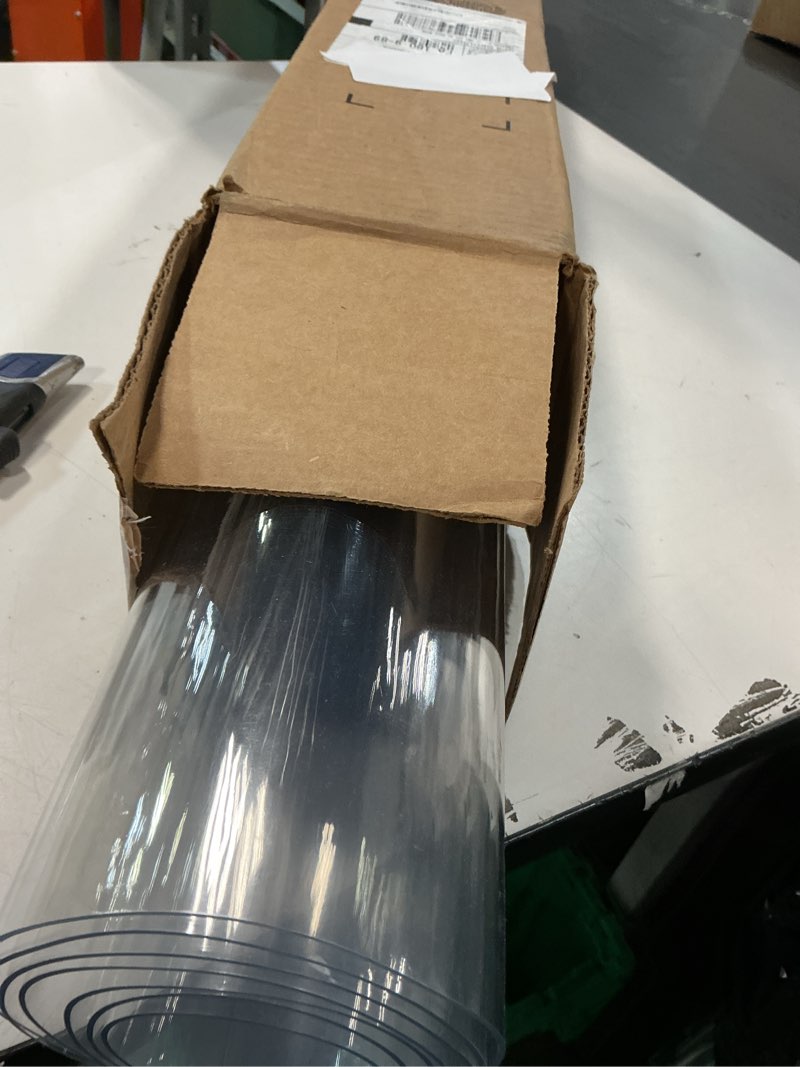 Condition photo showing Good Condition for LovePads Clear Table Cover Protector 42 x 72 Inch, 1.5mm Thick Plastic Table Cover, Table Protector for Dining Room Table, Waterproof Vinyl Tablecloth Table Pad Mat for Kitchen, Dresser, Writing Desk 42" x 72" (Rectangular) Clear 1.5mm