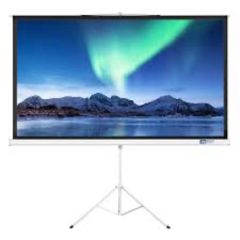 LopBast Screen Projector Screen with Stand 108-INCH Indoor Outdoor 16:9 1.2 Gain PVC Movie Projectio