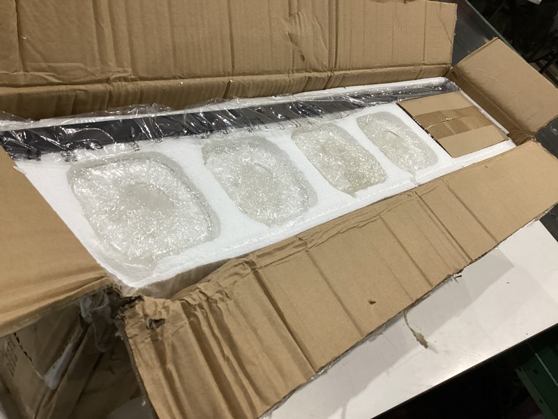 Condition photo showing Good Condition for black bathroom light fixtures, 4 lights bathroom lighting fixtures over mirror, square design & rectangle large backplate, modern vanity lighting fixtures, for bathroom/living room/bedroom black 4-light