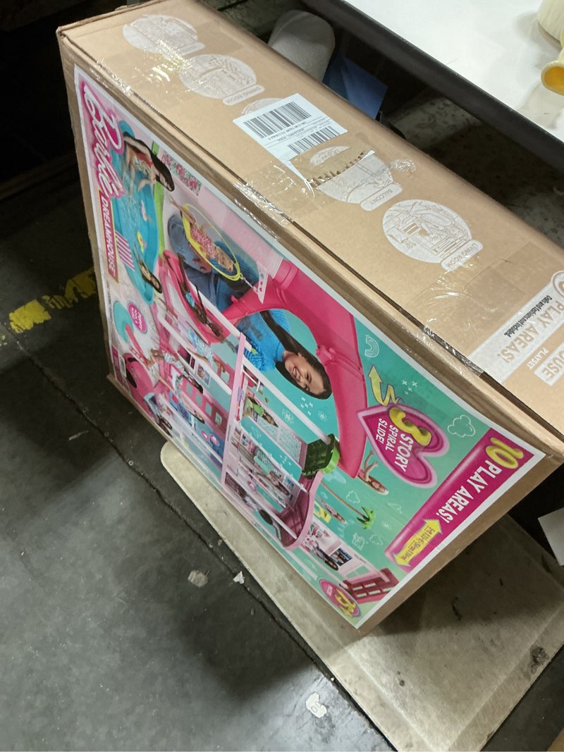 Condition photo showing New/Like New for Barbie Dreamhouse Pool Party Doll House with 75+ pc, 3 Story Slide: Adult Assembly, Fits 12 Inch Dolls