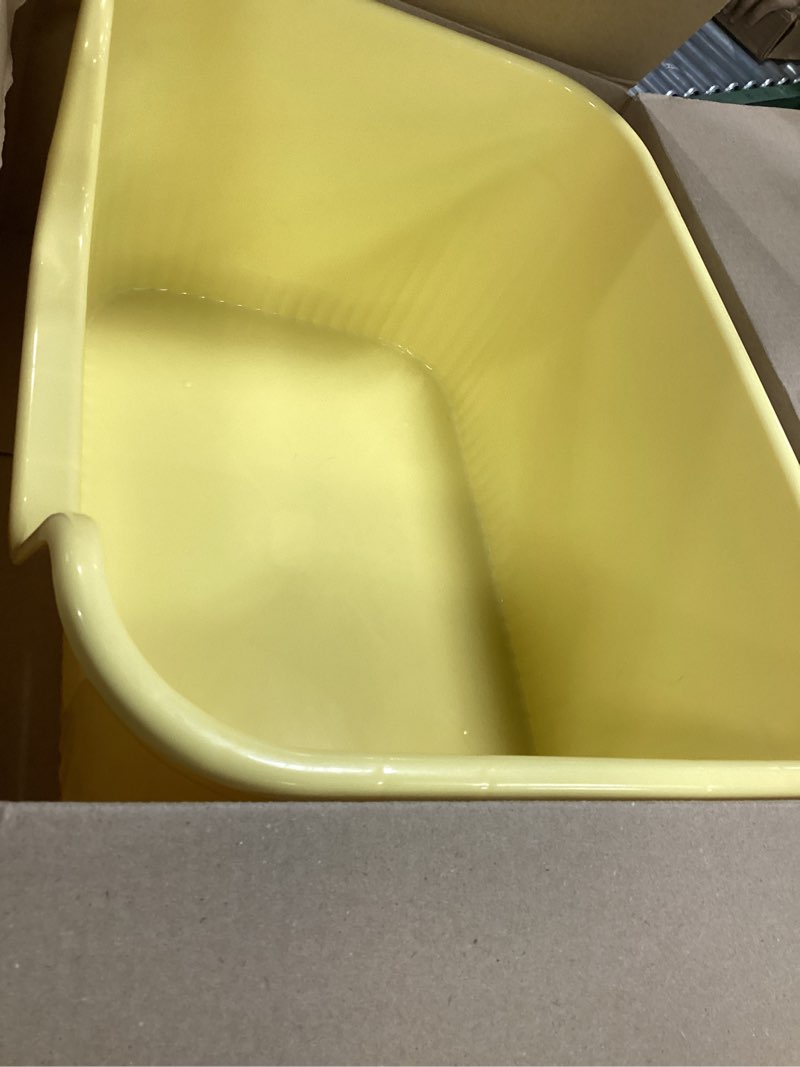 Condition photo showing Good Condition for spacetime large cat litter box with high sides,cat boxes for indoor cats,cat litter pan for kitty,litter box with low entry,easy to clean,anti-splashing (yellow) of 1 piece