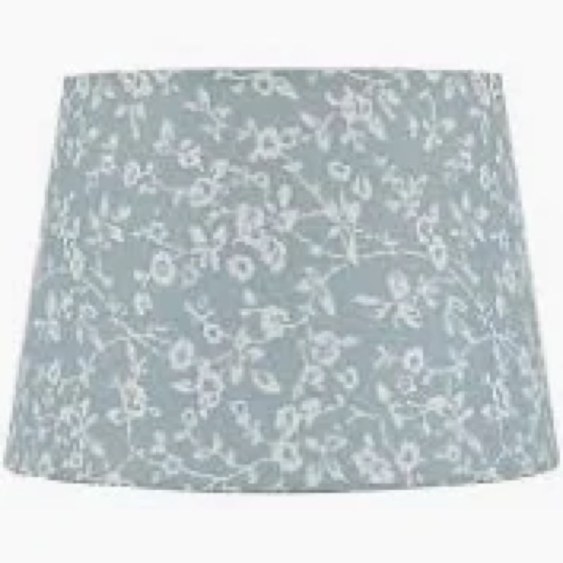 Allen roth uno lamp shade blue linen fabric