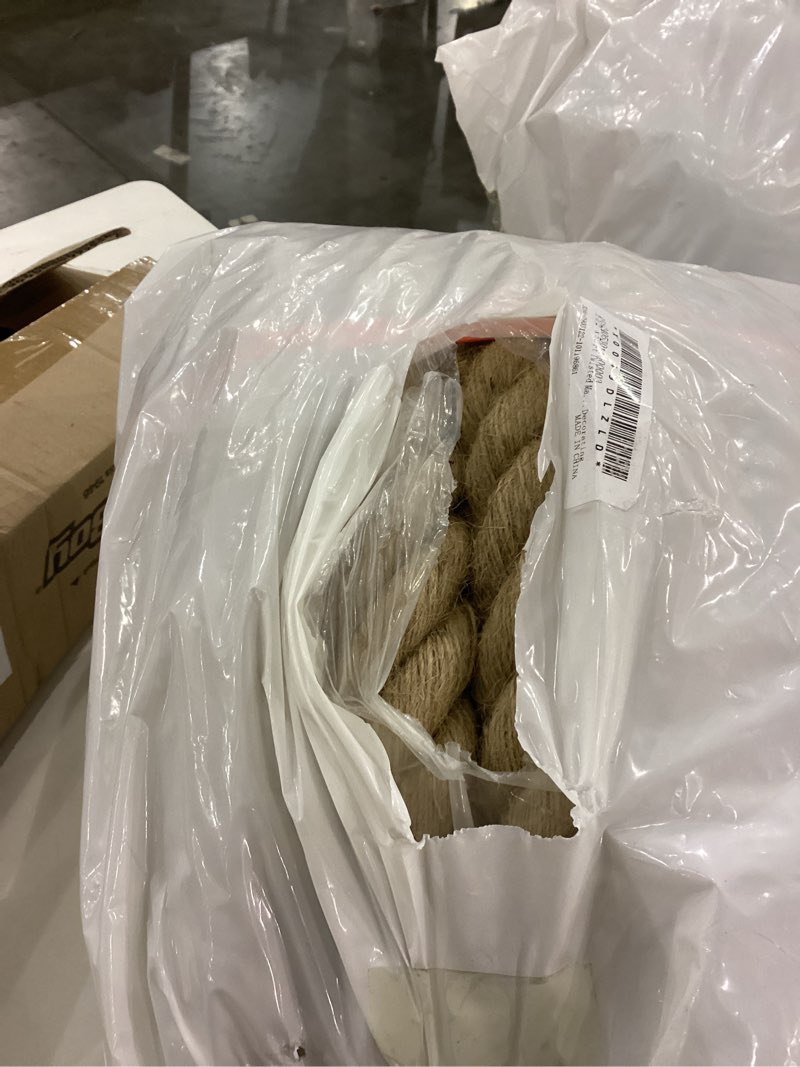 PATIKIL 1-1/2" x 50 Ft Twisted Manila Rope Jute Rope Natural Thick Jute Rope Twine Burlap Rope for D