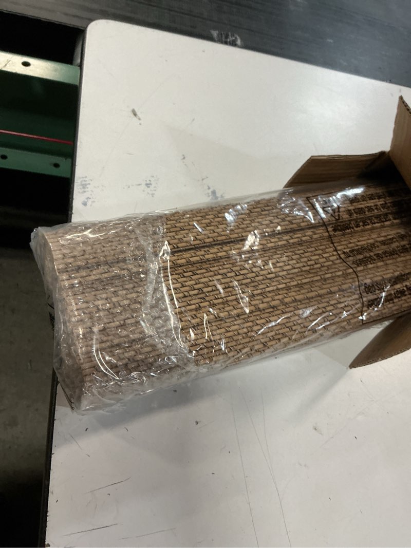 Condition photo showing Good Condition for lazblinds no drill cordless bamboo roman shades, light filtering blinds for indoor windows, roll up bamboo blinds for home, 20" w x 64" h, star-brown star-brown 20"w x 64"h