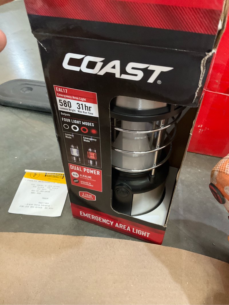 Condition photo showing As Is for  coast 665 4 -mode led camping lantern