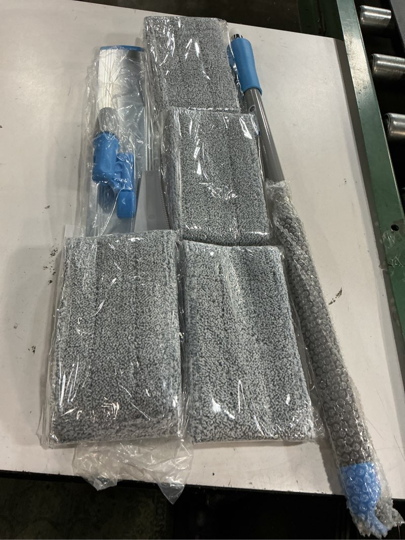 Condition photo showing Good Condition for microfiber wet mops 24 in heavy duty flat floor mop adjustable handle with 4 washable mop clothes