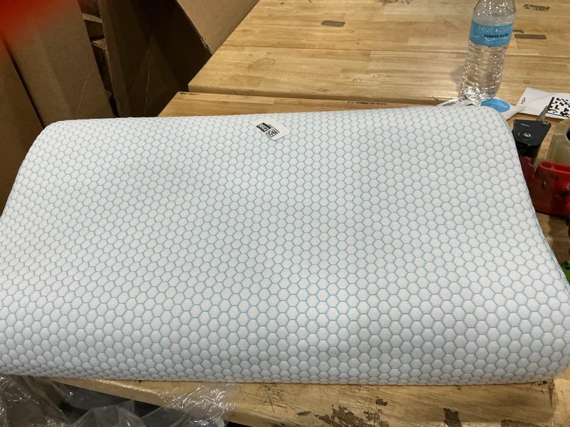 Condition photo showing New/Like New for cervical pillow for neck pain relief, contour memory foam pillows for sleeping, odorless ergonomic pillow adjustable orthopedic cooling pillow bed pillow neck support for side back stomach sleepers blue