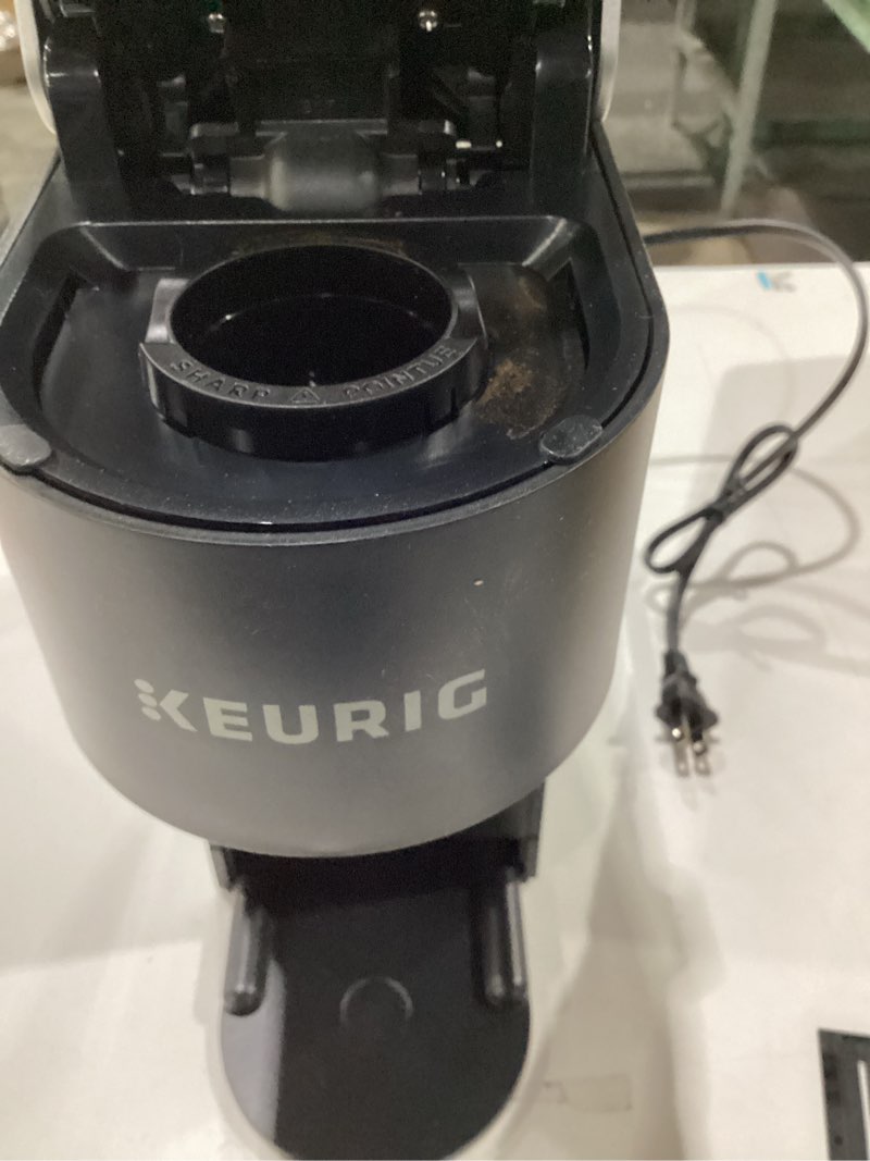 Condition photo showing As Is for NOT TESTED Keurig K-Slim Single Serve K-Cup Pod Coffee Maker, Multistream Technology, 3 Brew Sizes, Slim and Sleek Design, 46oz Removable Reservoir, Black