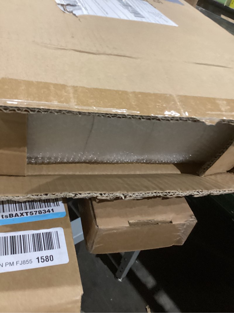 Condition photo showing As Is for Slim Rolling Storage Cart - 5-Tier Utility Cart with Wheels for Bathroom, Kitchen, and Laundry Room - Bathroom Shelves by Lavish Home (White)