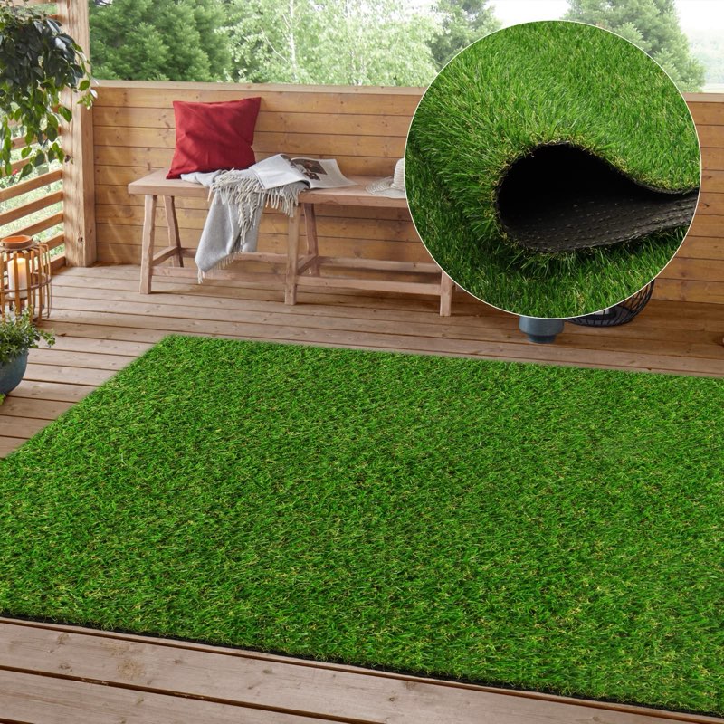 heyroll realistic artificial turf grass, 3 ft x 10 ft artificial synthetic fake grass, 20mm green tu