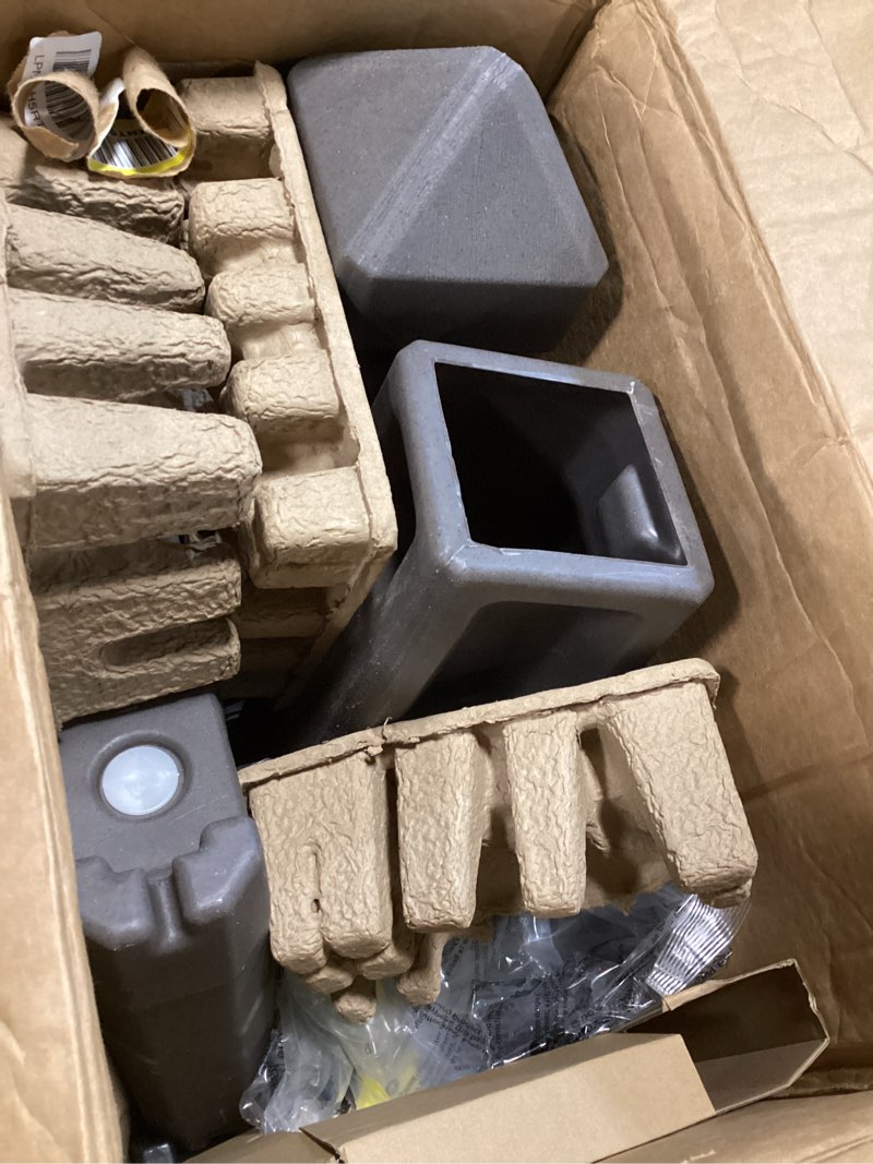 Condition photo showing As Is for Step2 Lakewood Mailbox & Post, Weather Resistant, Large Outdoor Mailboxes, Made of Durable Plastic, Easy to Install, Flag Included, Black/Brown Post & Mailbox Standard (T2)