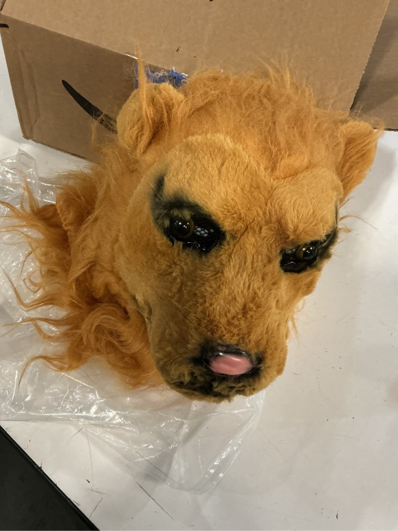 Condition photo showing Good Condition for Xerial Realistic Furry Animal Mask with LED Light, Plush Lion Mask with Moving Jaw