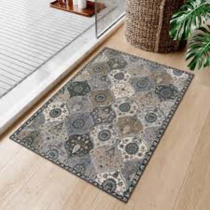 Similar Lahome Moroccan Trellis Area Rug, 2x3 Entryway Rug Non-Slip Washable Indoor Door Mat, Small Oriental