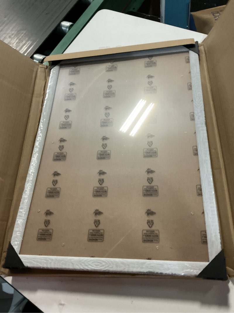 Condition photo showing New/Like New for rustic white 10x30 frame - single frame, 10 x 30 poster frame for artwork, puzzles, photos and movie posters picture frames 10" x 30"