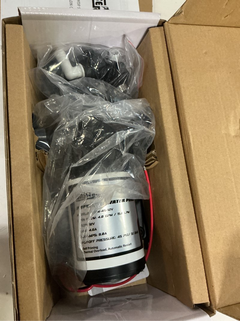 Condition photo showing New/Like New for wassermann rv pump, 12v self-priming rv water pressure pump 4.0gpm 45psi with pressure switch, for rv marine camping yacht garden, 12volt dc fresh water pumps rv water pump 2088-554-144 replacement 3wdp4-45-12v