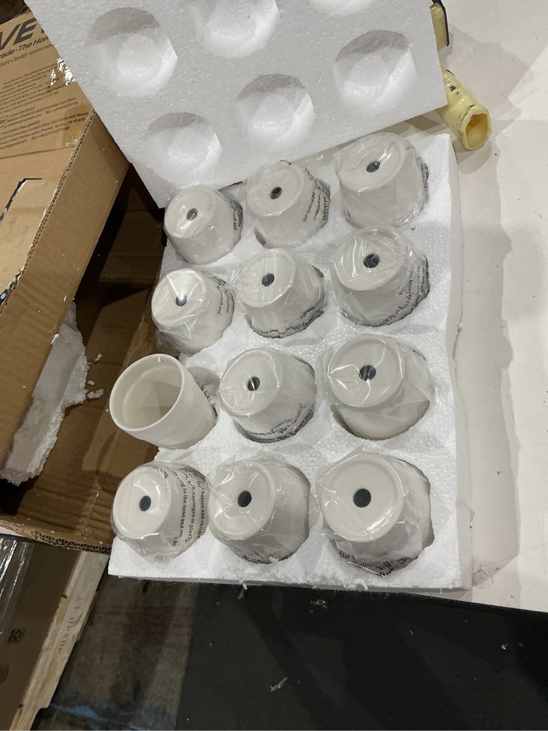 Condition photo showing Good Condition for fun express mini flower pots ceramic set of 12 - unpainted white 3 inch plant pots ready to paint | diy ceramic painting kit for kids craft projects, classrooms & art activities | bisque ceramics
