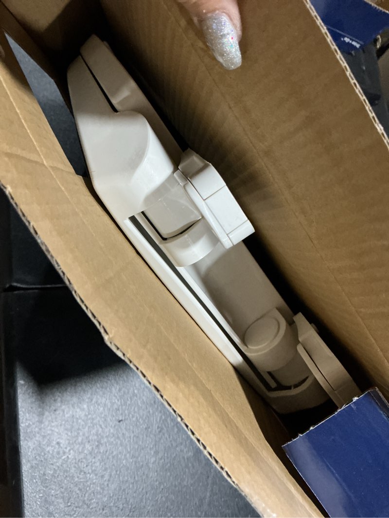 Condition photo showing As Is for kohler 20111-0 brevia, slow close toilet seat, round toilet seat, grip-tight bumpers quick-attach hardware, white