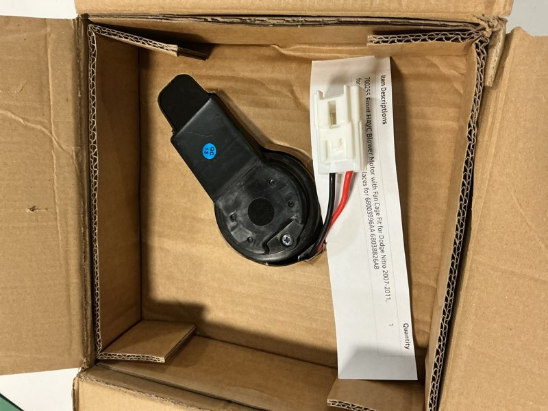 Condition photo showing Good Condition for 700255 front havc blower motor with fan cage fit for dodge nitro 2007-2011, for jeep liberty 2008-2012, replaces for 68003996aa 68038826ab