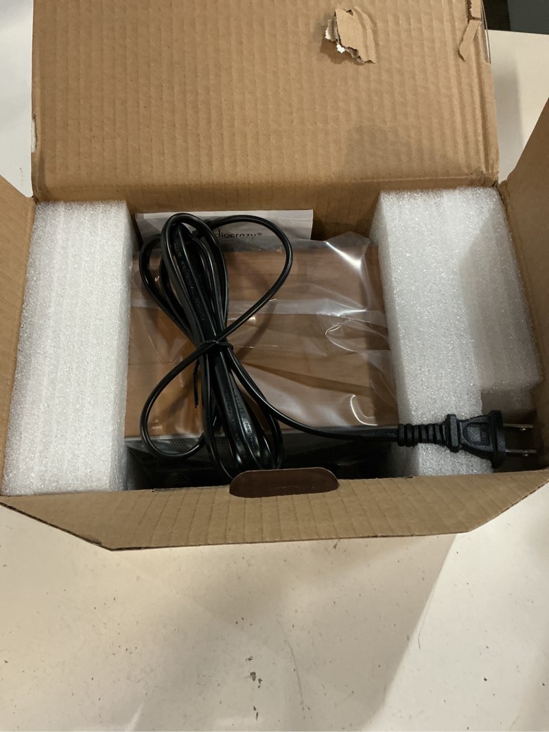 Condition photo showing New/Like New for vintage wood am fm bluetooth radio with clock, digital clock radio for bedroom with lcd display | 40 presets | sleep timer | no alarm, retro bluetooth speaker for office, kitchen (light walnut)