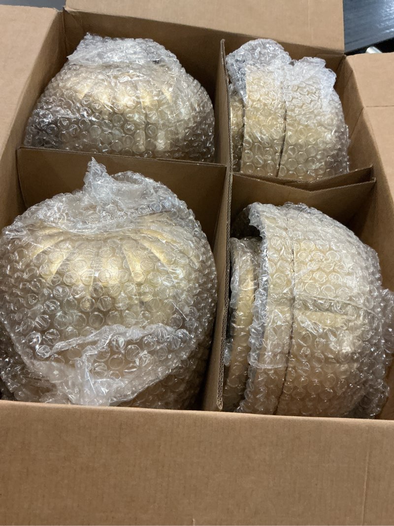 Condition photo showing New/Like New for NUPTIO Gold Vases for Centerpieces Wedding: Hammered Brass Compote Vases for Small Flowers Arrangements - Metal Pedestal Bowl for Table Home Decor Set of 10