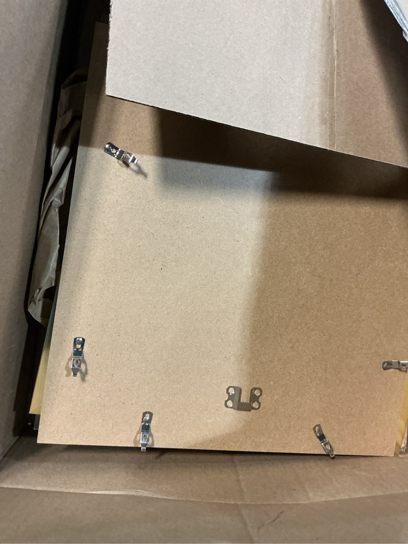 Condition photo showing As Is for Gold Picture Frame, 14x14 Picture Frame for Square Photo Poster Canvas Certificate Document Display Horizontally or Vertically High Transparent Wall Gallery(Size 14 x 14 inches) Gold 14x14