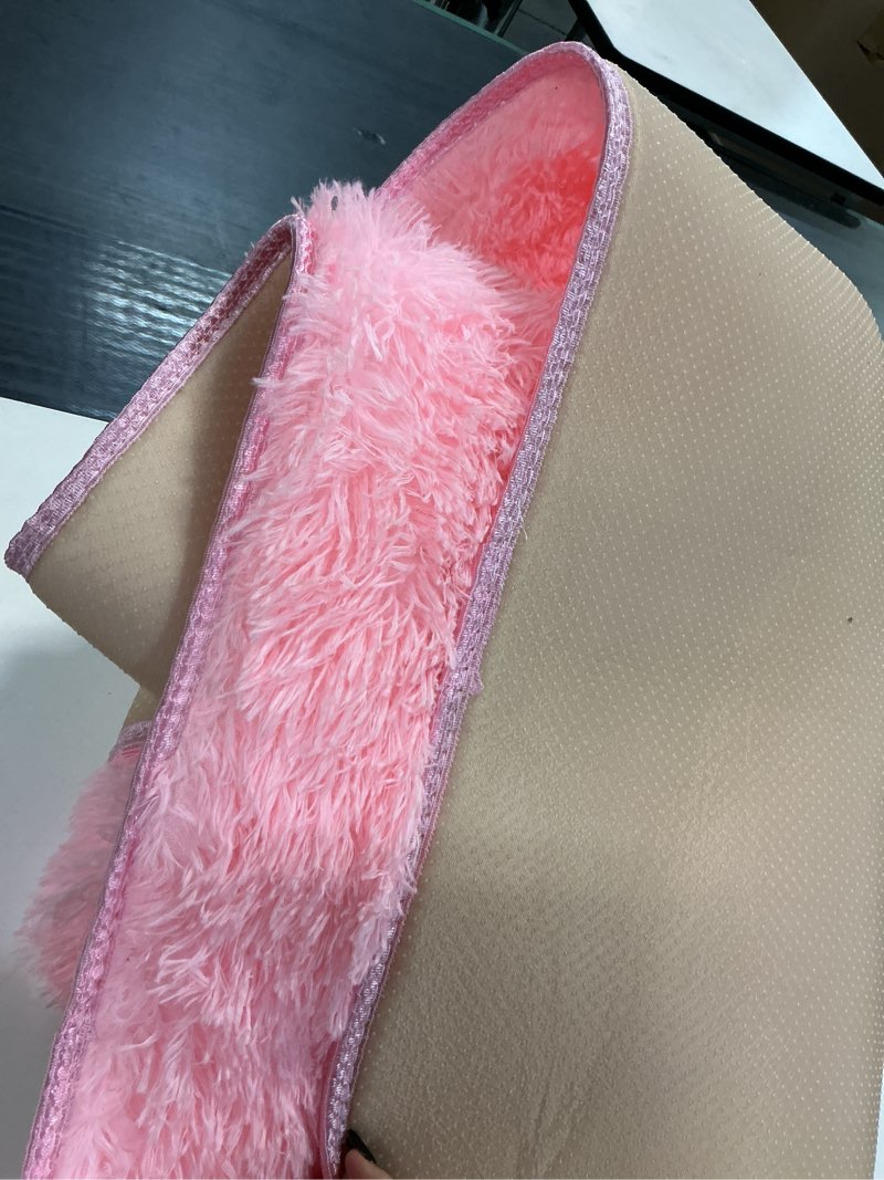 Condition photo showing Good Condition for pink fluffy 4x6 area rugs for bedroom girls, soft washable fuzzy furry shag rug for kids room, nursery, dorm decor, cute plush carpet for baby toddler pink 4' x 6' (rectangular)