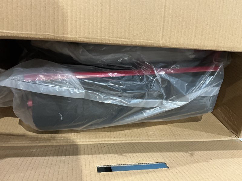 Condition photo showing Good Condition for medline ultra lightweight transport wheelchair for adults, foldable, 19-inch seat width, red frame, black upholstery red wheelchair