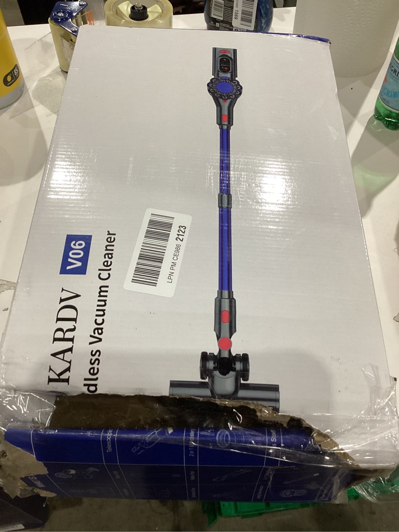 Condition photo showing As Is for Cordless Vacuum Cleaner, 500W/40Kpa Vacuum Cleaners for Home, 60Mins Stick Vacuum with LED Display, Anti-Tangle & Wall Mount Charging, 8 in 1 Lightweight Vacuum for Hard Floors Carpet Pet Hair