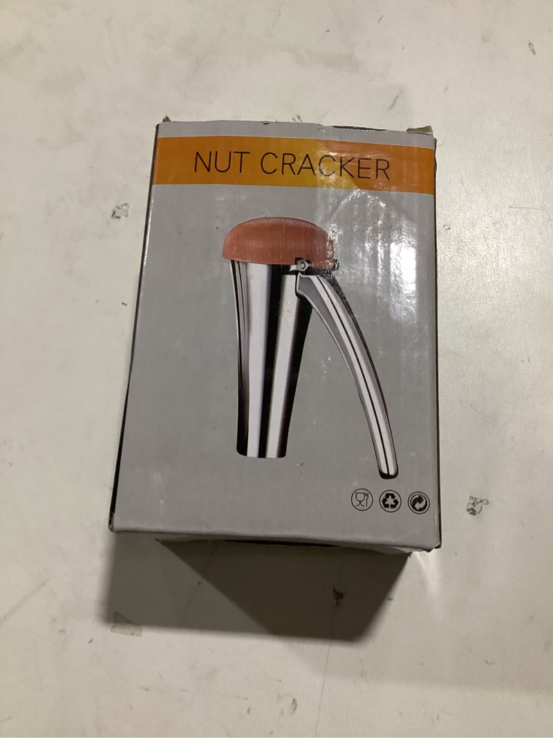 AFFDEUP Nut Cracker,Heavy Duty Nut Cracker Tool with Splash-Proof Black Lid,Long Leverage & Spring R