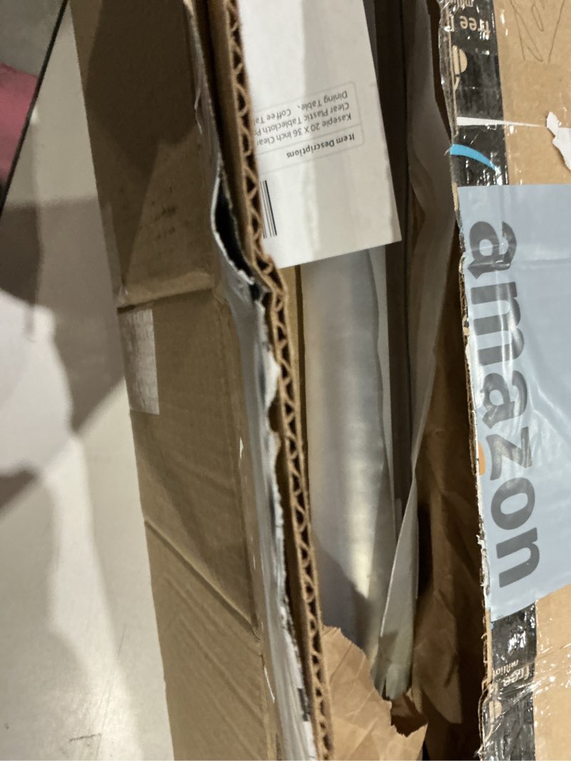 kasepie 20 x 36 inch clear table cover protector,1.5mm thick plastic table cover, clear plastic tablecloth protector, grime proof and easy to clean, suitable for dining table? coffee table?dresser 36" x 20" (rectangular) clear 1.5mm thick