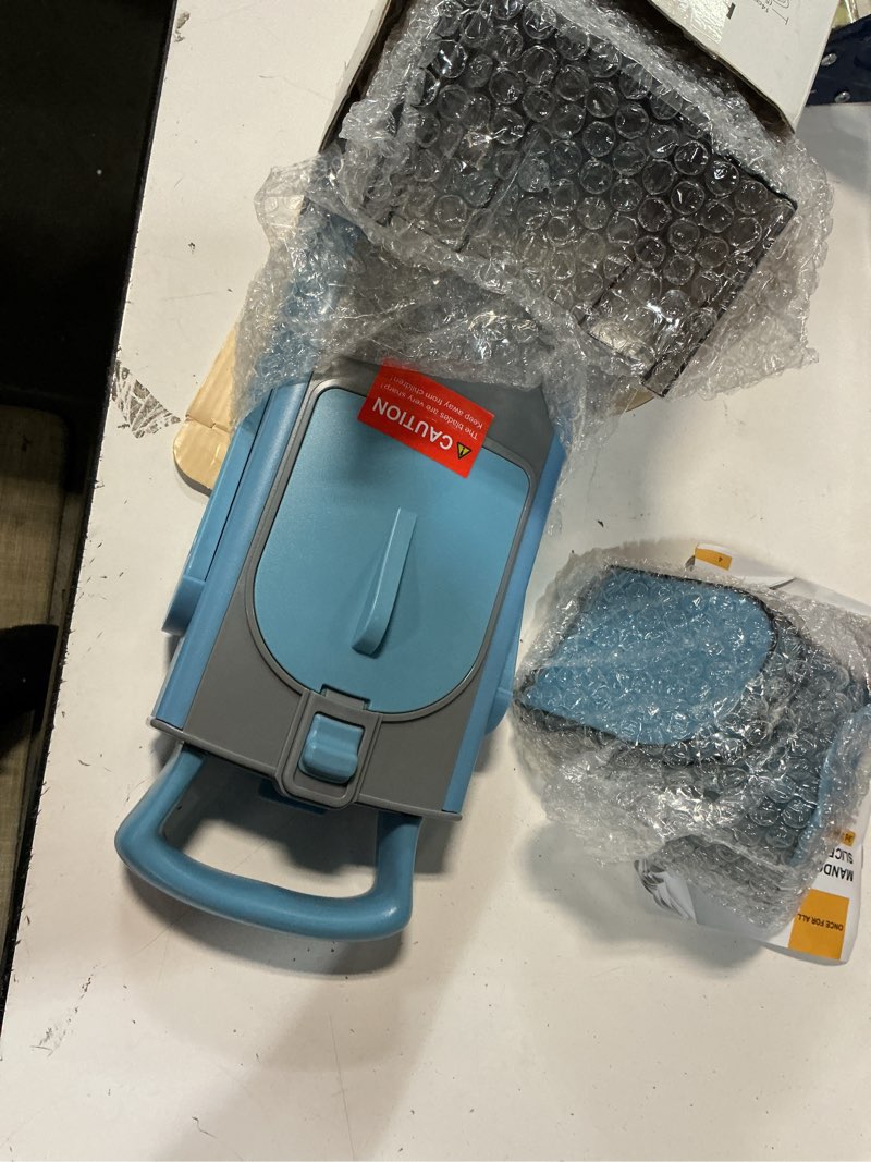 Condition photo showing Good Condition for once for all upgrade safe mandoline slicer plus, biger size, adjustable vegetable food chopper potato fries cutter, detachable blade, kitchen chopping artifact, gift (skyblue)